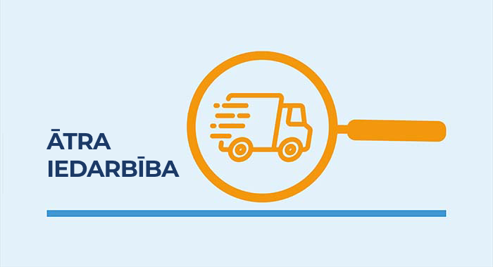 Palielināmā stikla ikona ar ātrās piegādes mikroautobusu
